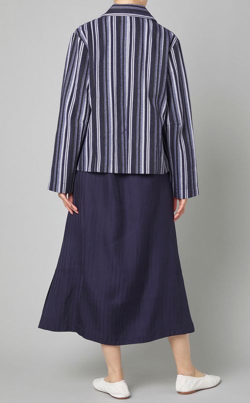 ストライプパッチポケットブルゾン