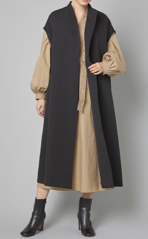 ドロップショルダーロングジレ