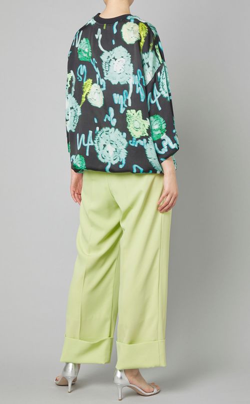 ネオンフラワープリントプルオーバーシャツ