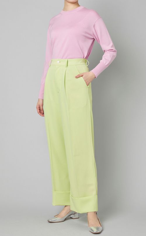 ウールクルーネックニットプルオーバー