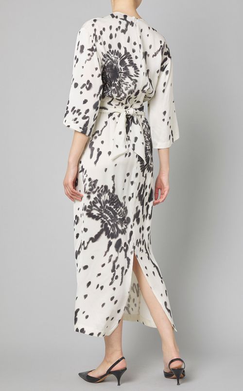 プリントドレープノットワンピース