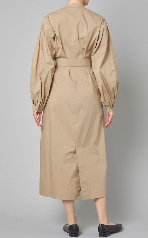 ベルト付パフスリーブワンピース