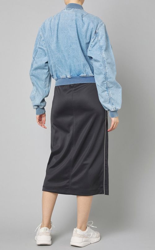 ライトデニムジップアップブルゾン