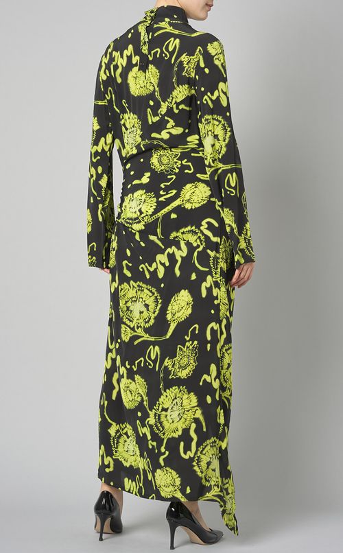 プリントノットディテールワンピース