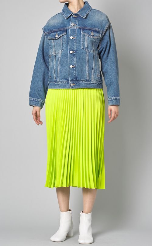 ネオンカラープリーツスカー卜