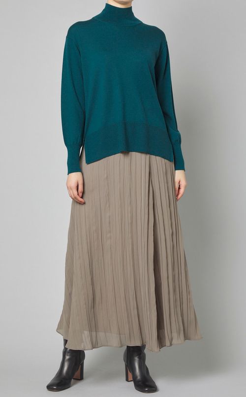 ウールモックネックニットプルオーバー