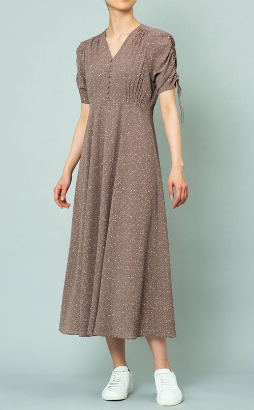 ジョーゼットクレーププリントワンピース