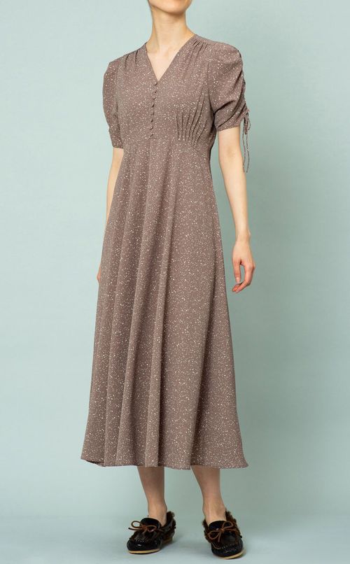 ジョーゼットクレーププリントワンピース