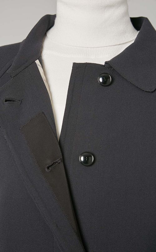 ステンカラーリバーショートコート