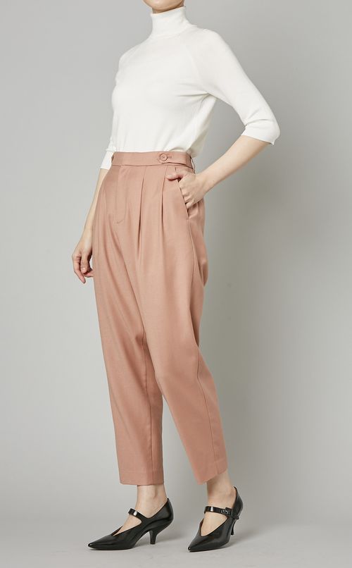 ウールミックステーパードパンツ