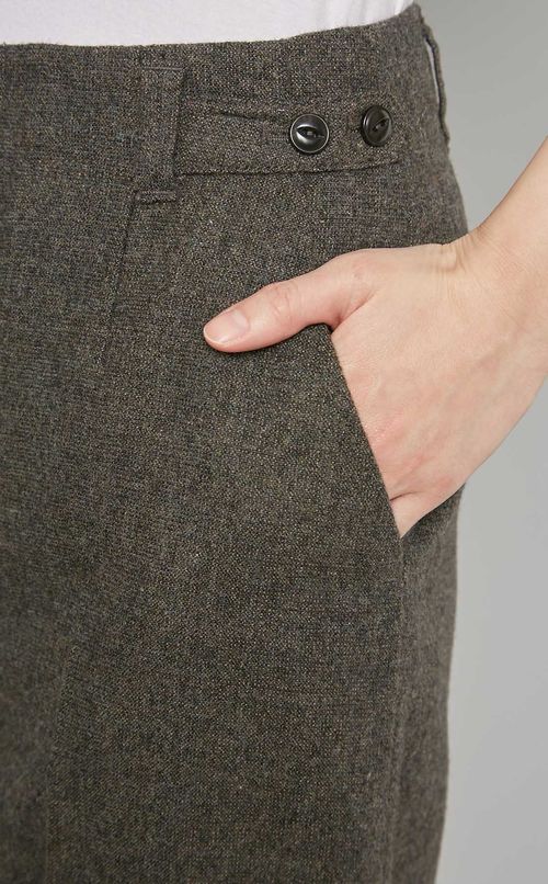 ツイードコクーンワイドパンツ