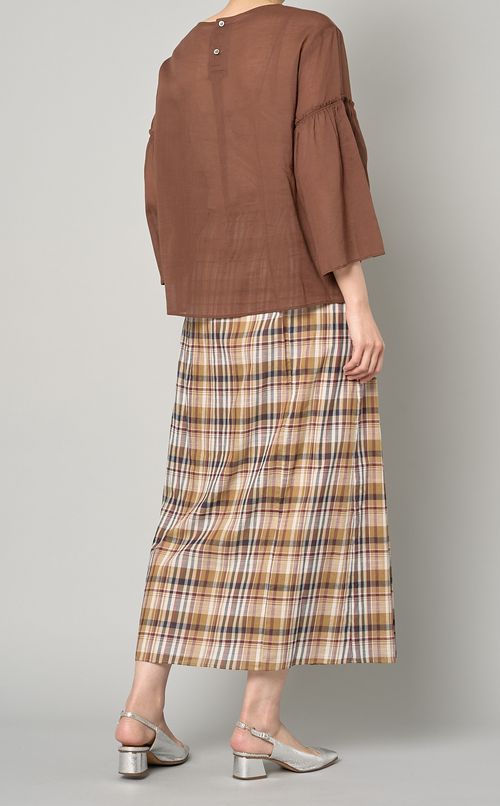 ランダムチェックロングスカート