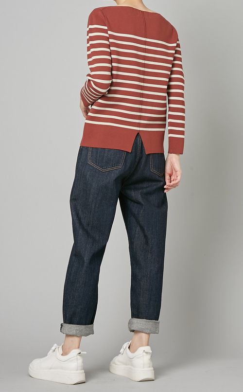 ミラノリブボーダーニットプルオーバー