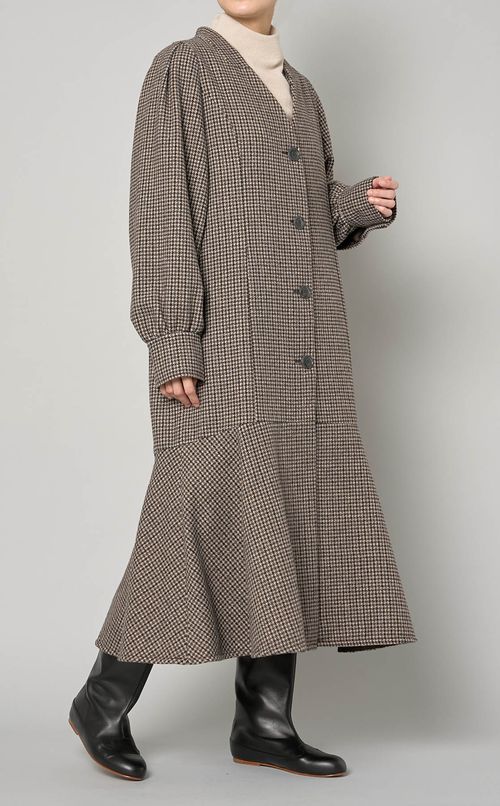 ノーカラータックスリーブコート