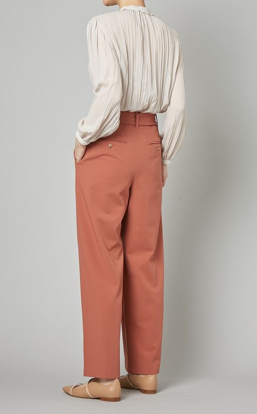 プリーツジョーゼットブラウス