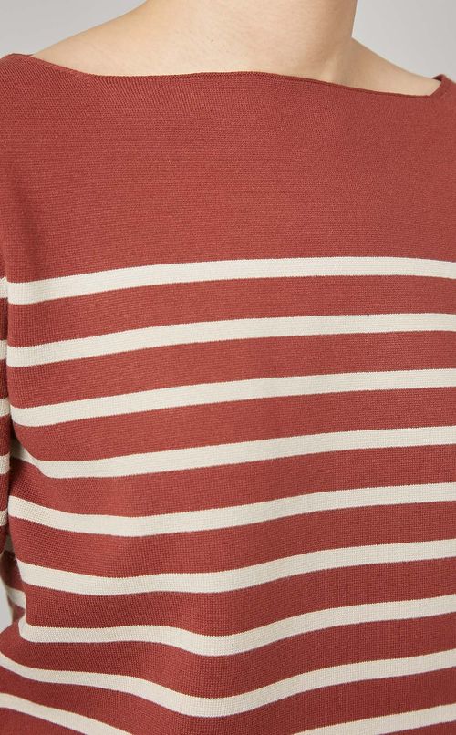 ミラノリブボーダーニットプルオーバー