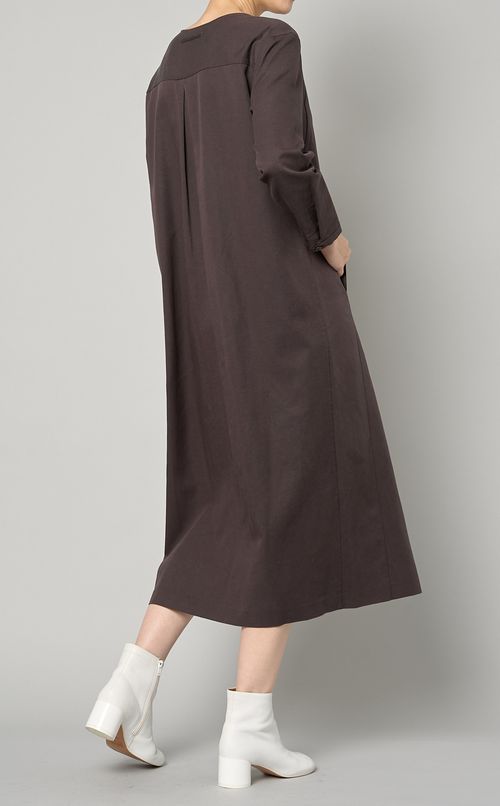 Vネックシャツワンピース