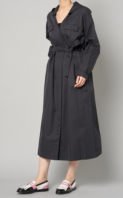 ボイルギャバジンフーディワンピース