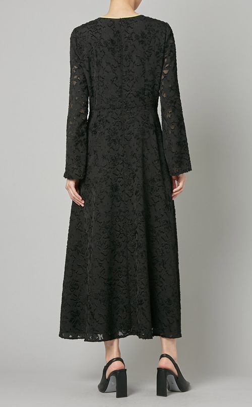 ジャガードパイピングドレス