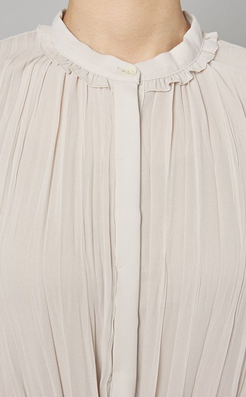 プリーツジョーゼットブラウス