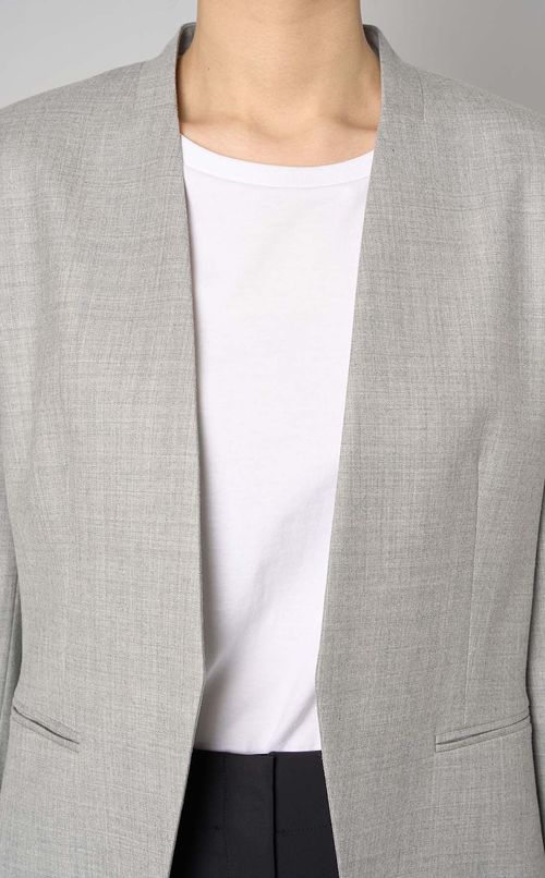 ノーカラーショートジャケット