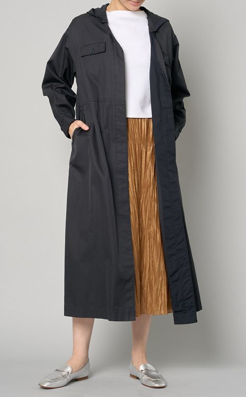 ボイルギャバジンフーディワンピース