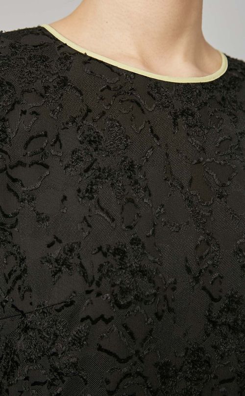 ジャガードパイピングドレス