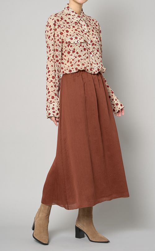 ダブル楊柳プリーツスカート