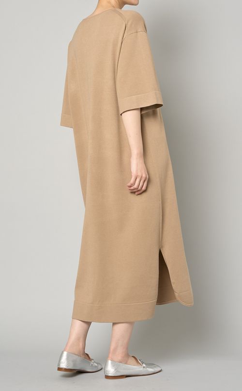 ベルト付ストレッチニットワンピース