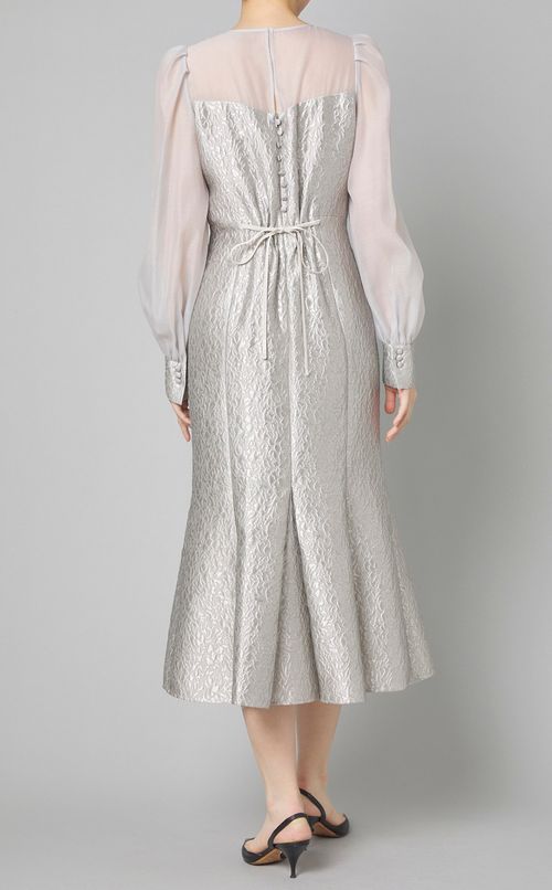 フラワージャガードマーメイドワンピース