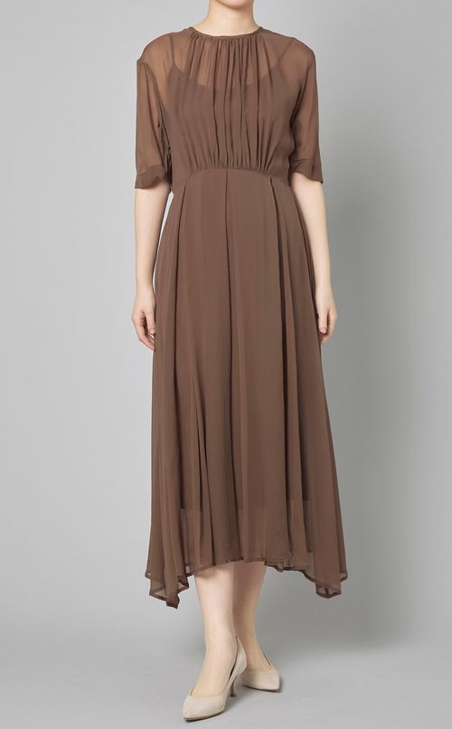 シアーシフォンロングワンピース