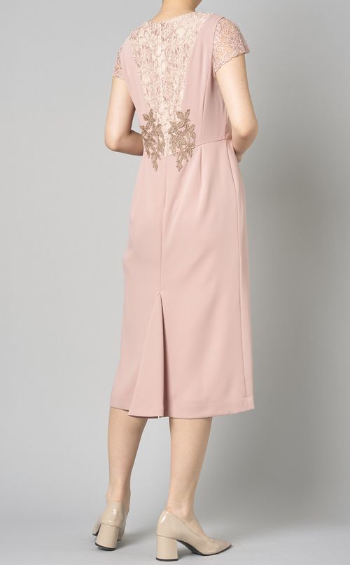 ラッセルレースフレンチスリーブドレス