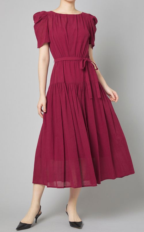 ワッシャーギャザーワンピース