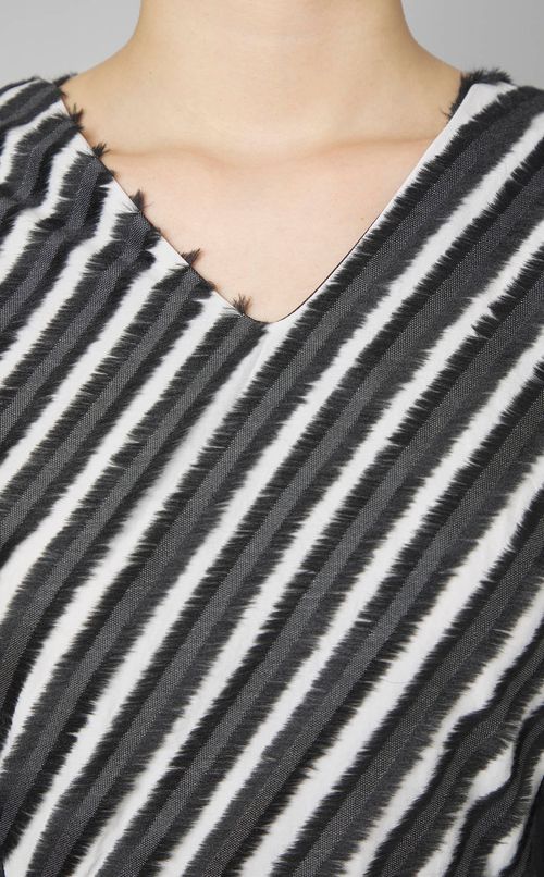 カットジャガードストライプワンピース