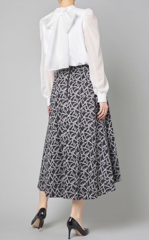 チェーンフラワージャガードスカート