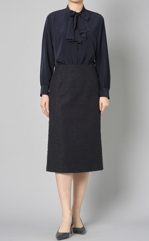 ミックスヤーンツイードタイトスカート