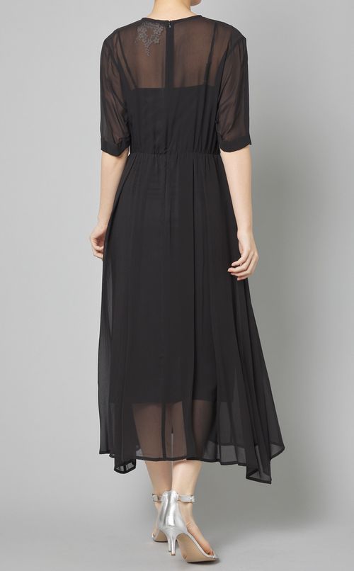 シアーシフォンロングワンピース