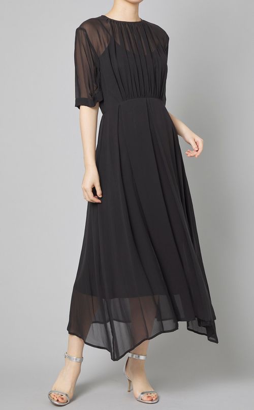 シアーシフォンロングワンピース