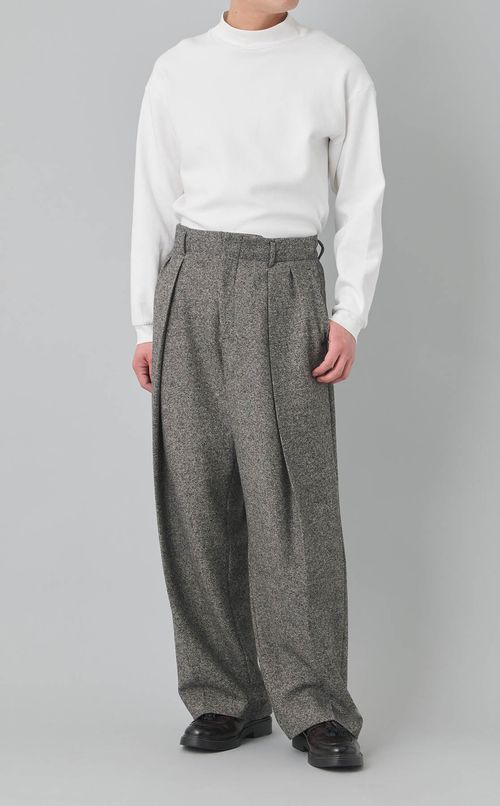 デュアルツイードダブルタックパンツ