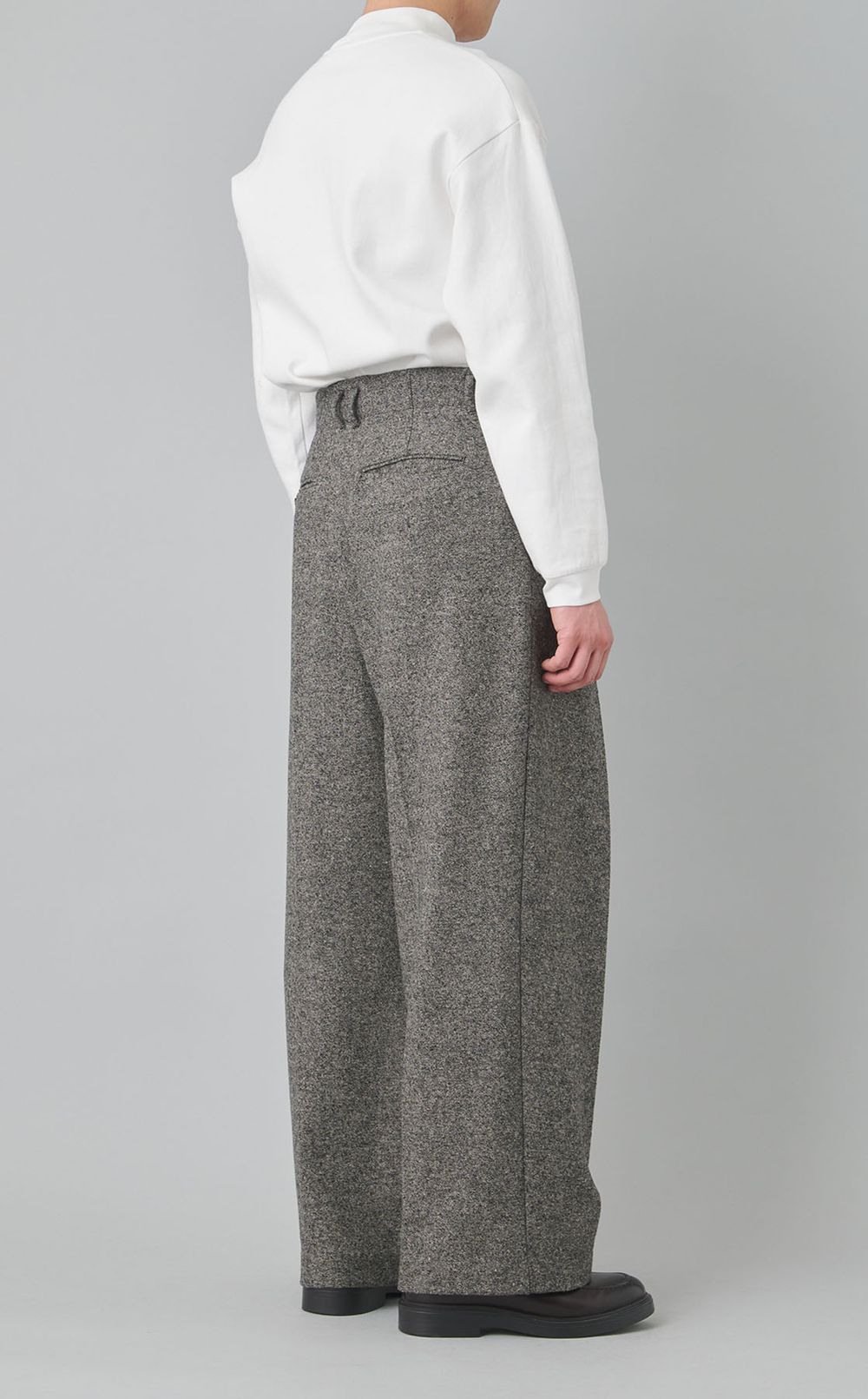 デュアルツイードダブルタックパンツ