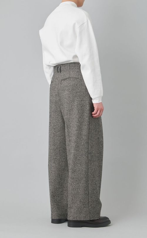 デュアルツイードダブルタックパンツ