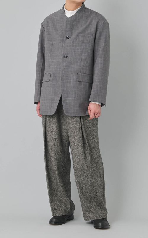 デュアルツイードダブルタックパンツ