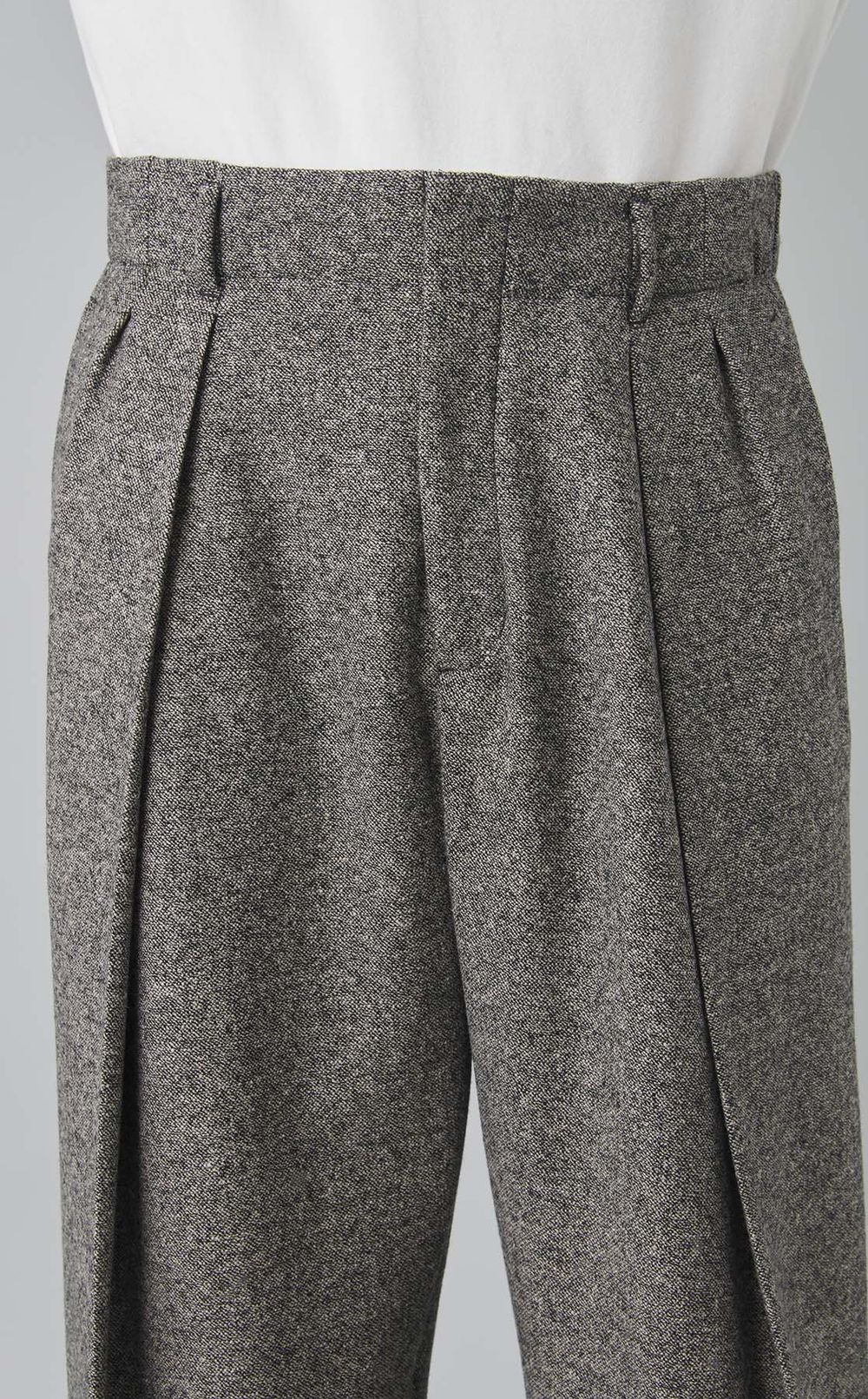 デュアルツイードダブルタックパンツ