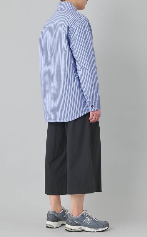 ストライプパデッドオーバーシャツ