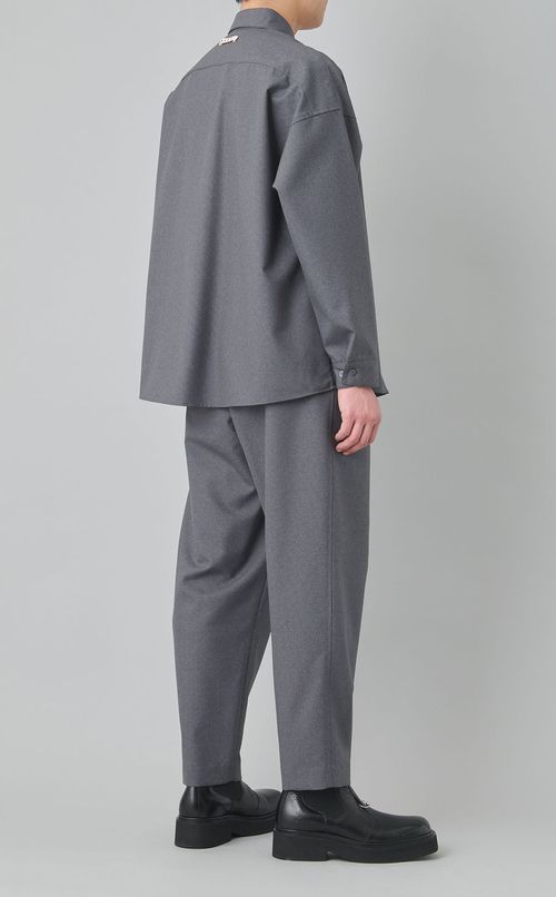 トロピカルウールロングスリーブシャツ