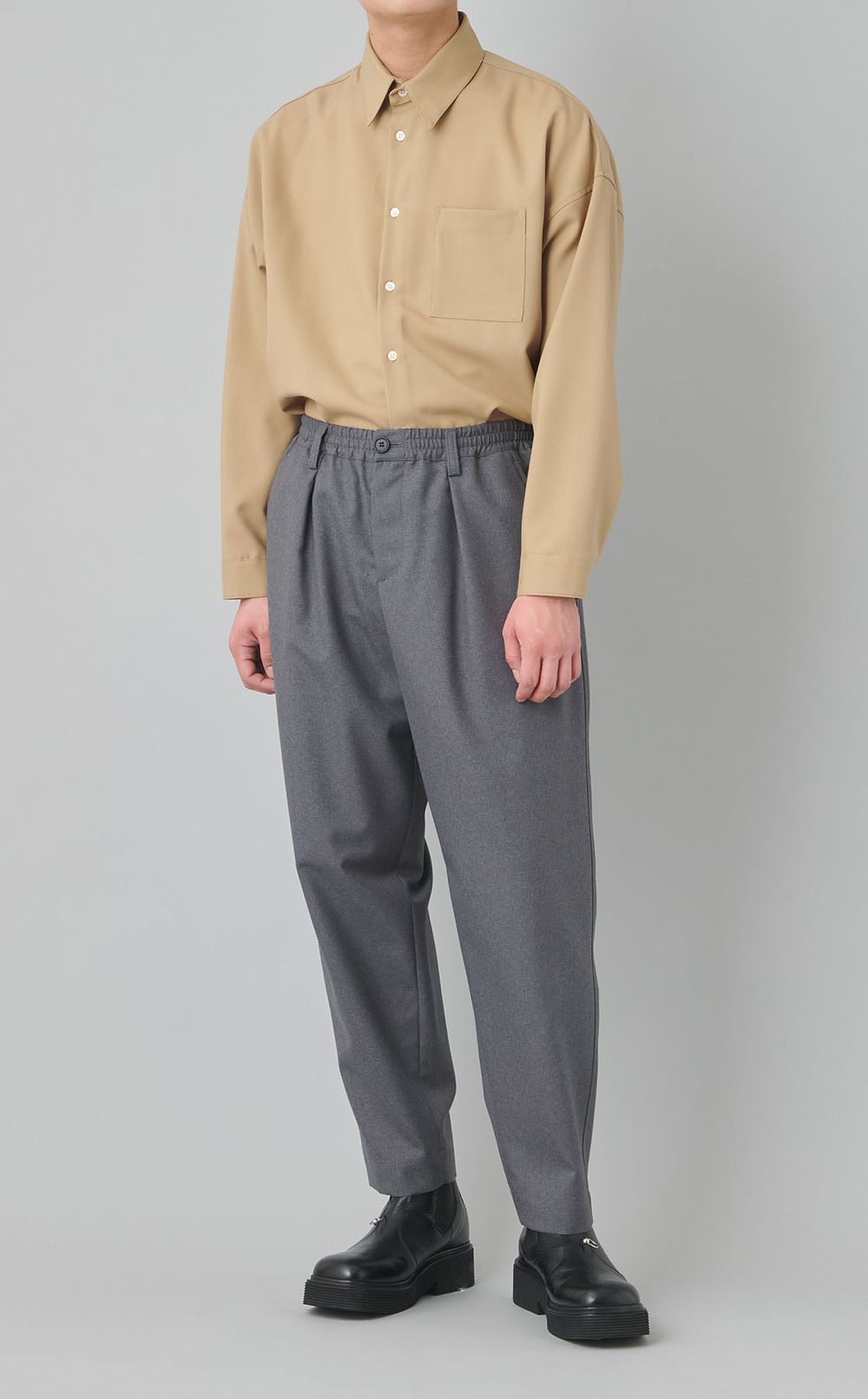 トロピカルウールロングスリーブシャツ