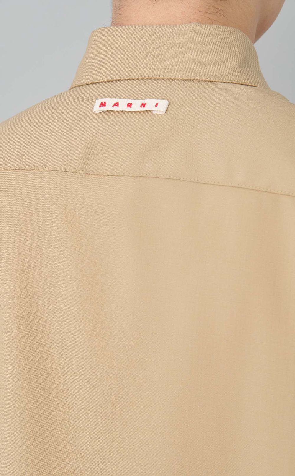 トロピカルウールロングスリーブシャツ