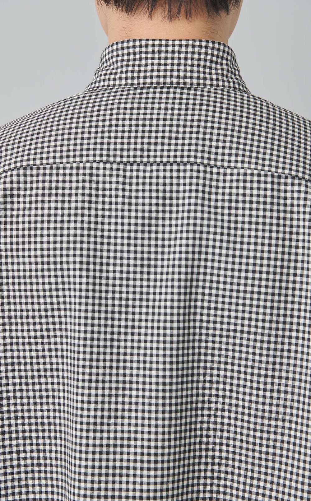 ギンガムチェックライトウールシャツ