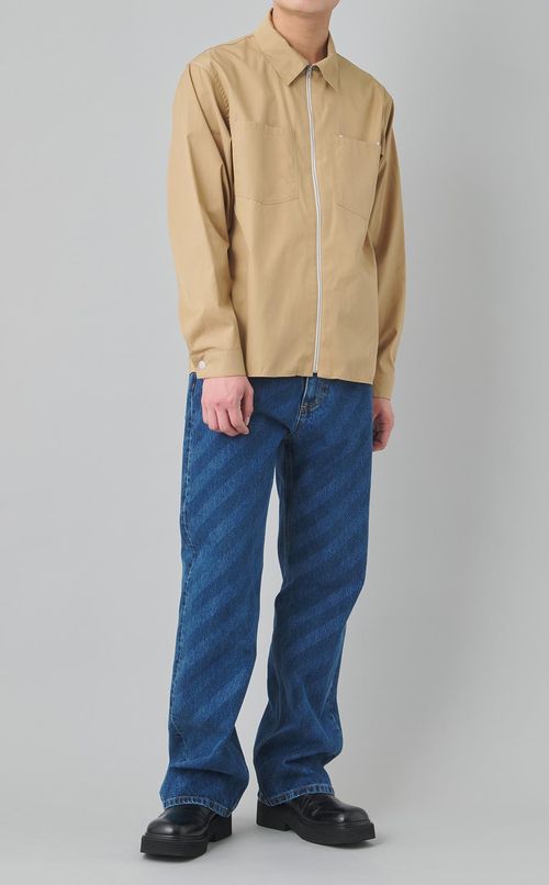 ストライプウォッシュドデニムパンツ