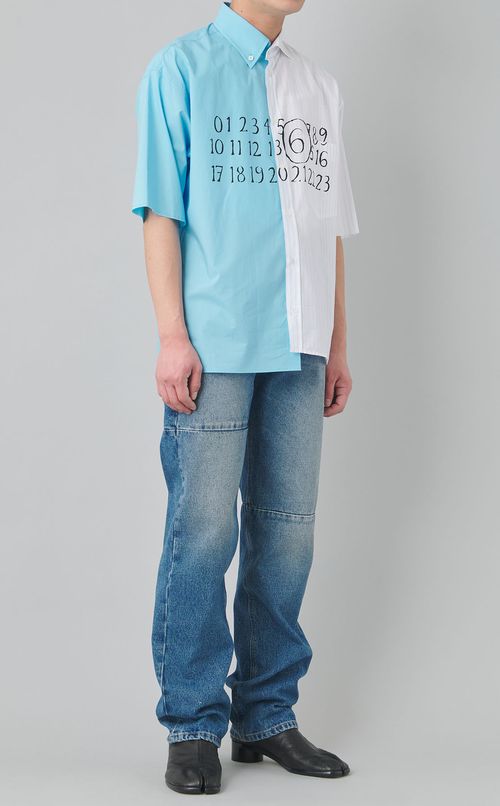 アシンメトリーショートスリーブシャツ